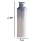 Vase Bouteille Blanc et Bleu Peint à la Main - Vignette | Vase Cute