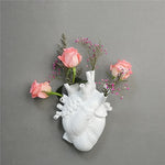 Vase cœur humain blanc   (Céramique) - Vignette | Vase Cute
