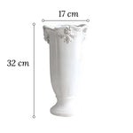 Vase Colonne Blanche sur Pied   (Céramique) - Vignette | Vase Cute