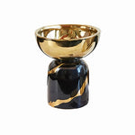 Vase Coupelle Noir et Doré   (Céramique) - Vignette | Vase Cute