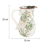 Vase Cruche Ancienne Col Ondulé Motif Floral - Vignette | Vase Cute