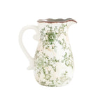 Vase Cruche Ancienne Col Ondulé Motif Floral - Vignette | Vase Cute