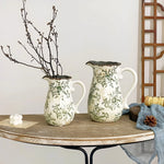 Vase Cruche Ancienne Col Ondulé Motif Floral - Vignette | Vase Cute
