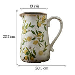 Vase Cruche Rétro Motifs Citron ou Rose  (Céramique) - Vignette | Vase Cute