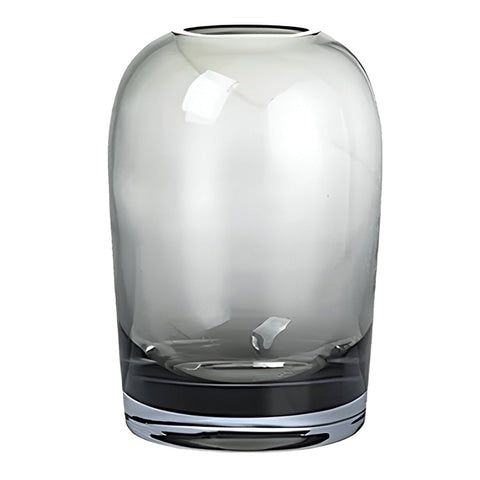 Vase décoratif gris ou blanc transparent en verre modèle Gris A