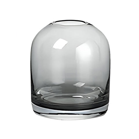 Vase décoratif gris ou blanc transparent en verre modèle Gris C.
