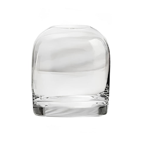 Vase décoratif gris ou blanc transparent en verre modèle Transparent C.