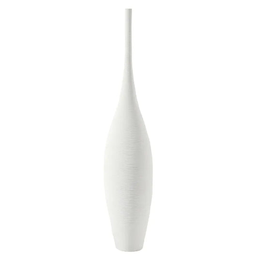 Vase Design Moderne Noir ou Blanc présentation du modèle blanc grand sur fond blanc.