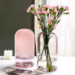 Vase Dôme Rose Décoratif   (Verre) - Vignette | Vase Cute