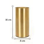 Vase Doré Cylindrique - Vignette | Vase Cute