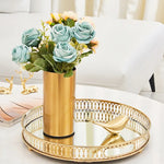 Vase Doré Cylindrique - Vignette | Vase Cute