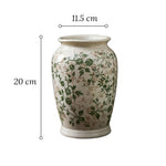 Vase d'Époque Motif Feuillages Verts   (Céramique) - Vignette | Vase Cute