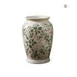 Vase d'Époque Motif Feuillages Verts   (Céramique) - Vignette | Vase Cute