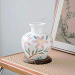 Vase Fantaisie Motif Fleurs Peint à la Main - Vignette | Vase Cute