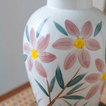 Vase Fantaisie Motif Fleurs Peint à la Main - Vignette | Vase Cute