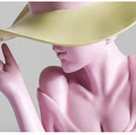 Vase Femme au chapeau   (Résine) - Vignette | Vase Cute