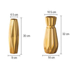 Vase haut élégant en or  (Céramique) - Vignette | Vase Cute