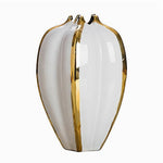 Vase luxueux blanc brillant orné de doré   (Céramique) - Vignette | Vase Cute