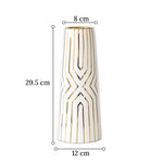 Vase moderne blanc motifs dorés (Céramique) - Vignette | Vase Cute