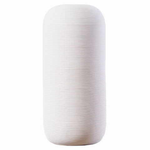 Vase moderne blanc strié en céramique modèle A