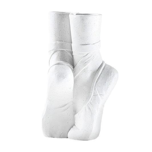 Vase Moderne Chaussures de Ballet modèle Blanc 23cm en Céramique.