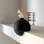 Vase Moderne Sphérique à Angle Droit Noir ou Blanc - Vignette | Vase Cute
