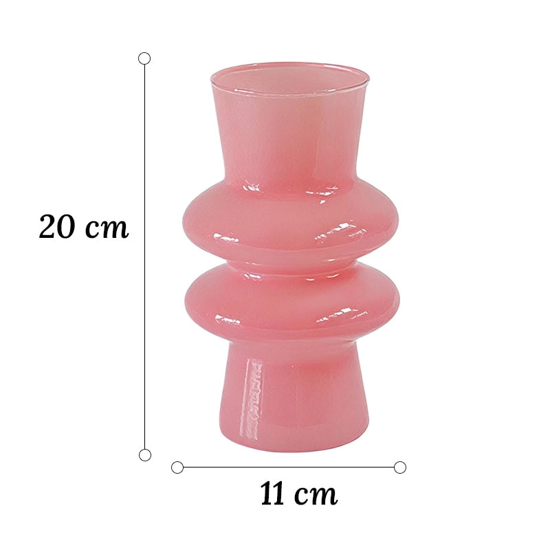 Vase Nordique Double Anneaux dimensions tous les modèles 20 cm sur fond blanc.