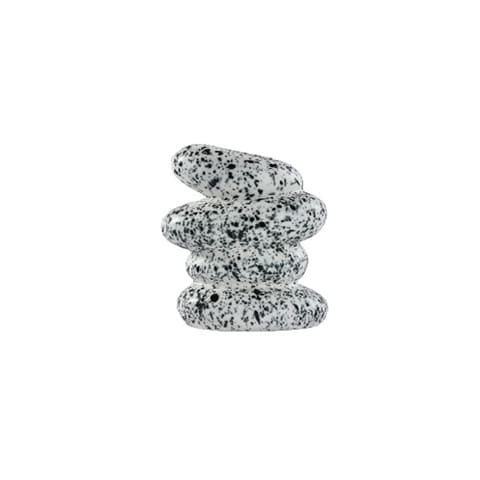Vase Nordique galets superposés en Céramique Taille S noir et blanc.