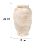 Vase Ovale Artisanal Rustique en Bois - Vignette | Vase Cute