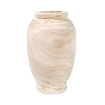 Vase Ovale Artisanal Rustique en Bois - Vignette | Vase Cute