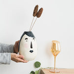Vase Ovale Blanc Visage Original - Vignette | Vase Cute