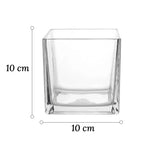 Vase Petit Cube Décoratif Transparent - Vignette | Vase Cute