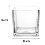 Vase Petit Cube Décoratif Transparent - Vignette | Vase Cute