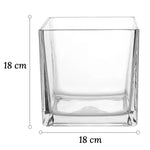 Vase Petit Cube Décoratif Transparent - Vignette | Vase Cute