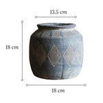 Vase Pot Style Art Ancien Motifs Losanges   (Céramique) - Vignette | Vase Cute