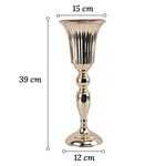 Vase Prestigieux Trompette pour Mariage Or ou Argent   (Métal) - Vignette | Vase Cute