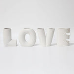 Vase Rayé Art Créatif Lettres Love   (Céramique) - Vignette | Vase Cute