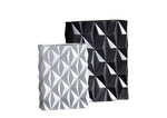 Vase Rectangulaire en Relief Noir ou Blanc - Vignette | Vase Cute