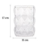 Vase Rectangulaire Rayé à Facettes - Vignette | Vase Cute