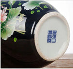 Vase Rétro Motif Fleurs de Lotus - Vignette | Vase Cute