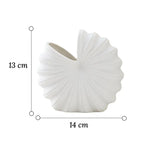 Vase Rond Blanc Forme Coquillage - Vignette | Vase Cute