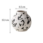 Vase rond blanc motifs décoratifs (Céramique) - Vignette | Vase Cute