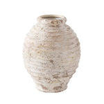 Vase Rustique Beige Cerclages Horizontaux - Vignette | Vase Cute