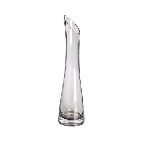 Vase soliflore bec biseauté translucide coloré modèle gris fumé