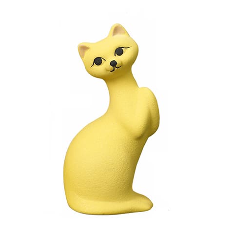Vase soliflore chat mignon modèle jaune