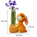 Vase soliflore lapin joyeux (Verre & Résine) - Vignette | Vase Cute