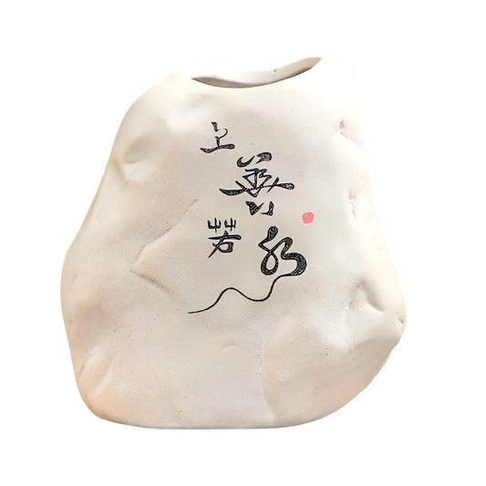 Vase Soliflore Mini-Rocher Zen présentation du modèle A sans fleurs sur fond blanc.