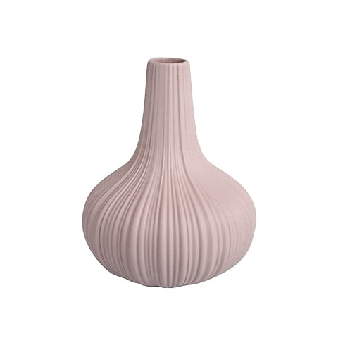 Vase soliflore style scandinave en céramique modèle Rose sur fond blanc