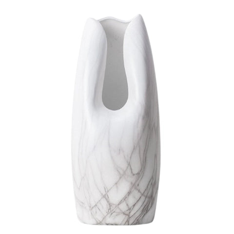 Vase Somptueux Col Ouvert Couleur Marbre en Céramique modèle m