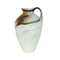 Vase Style Wabi Sabi Forme Cruche en Céramique modèle Blanc et Marron.